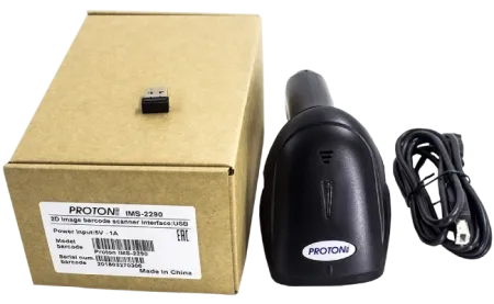 сканер штрих-кода беспроводной proton ims-2290, 2d, bt, usb, (черный)